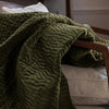 Voyage Maison Interior Design Range Haze Velvet Quilted Throw Sage -140x220cm