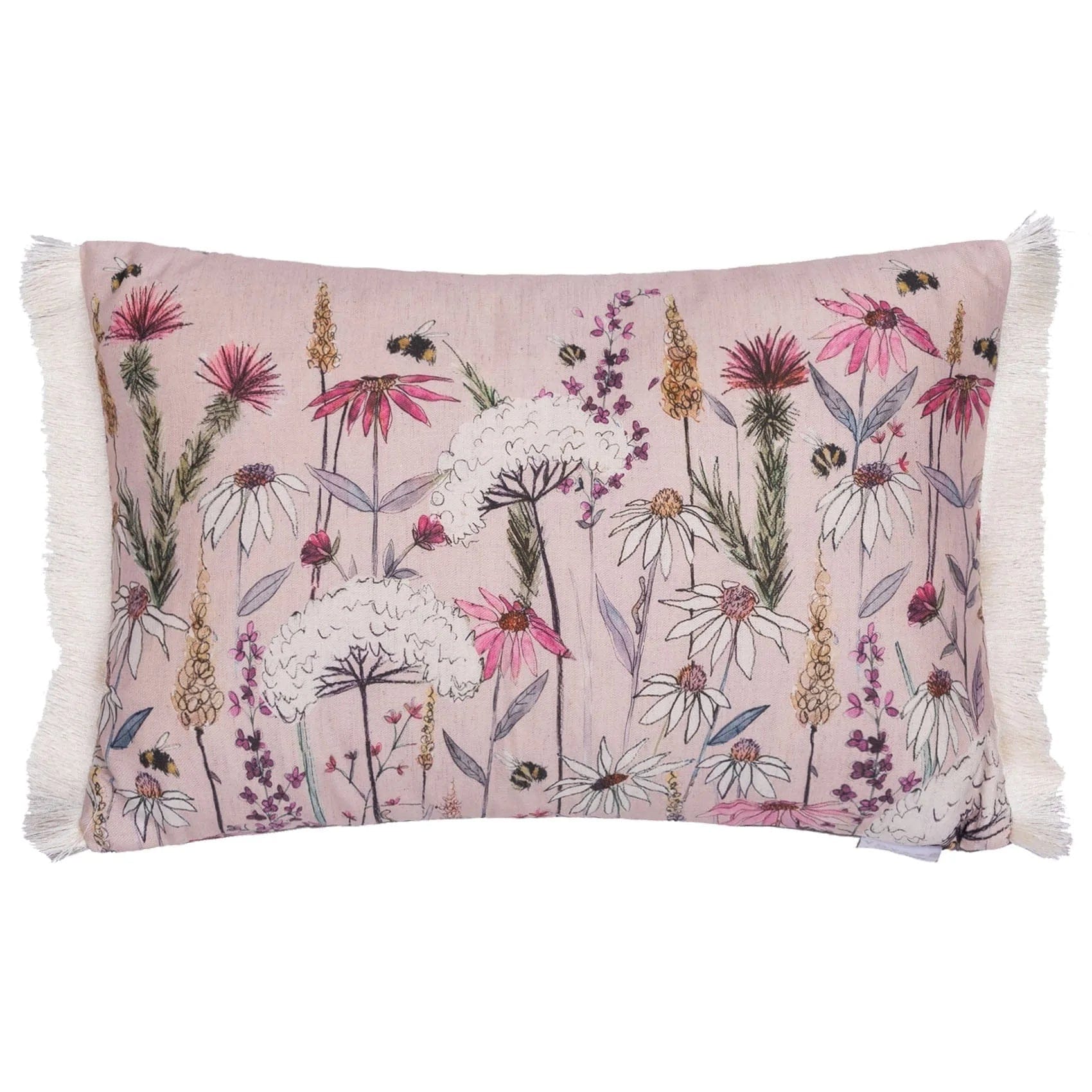 Voyage Maison Interior Design Range HERMIONE PRINTED FEATHER CUSHION BLUSH