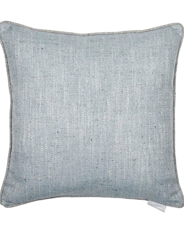 Jedburgh Bluebell Woven Herringbone Cushion by Voyage Maison