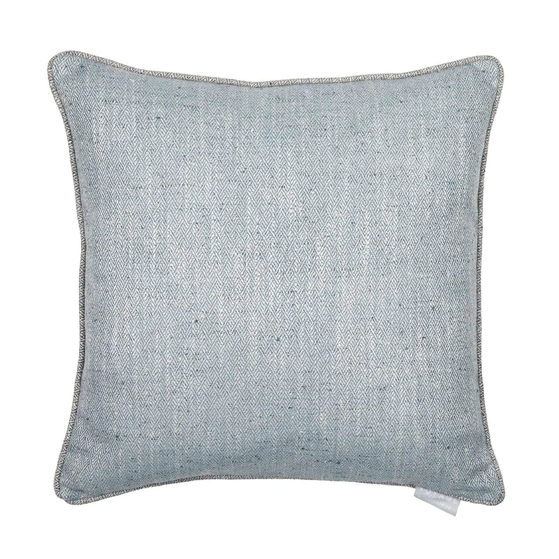 Jedburgh Bluebell Woven Herringbone Cushion by Voyage Maison