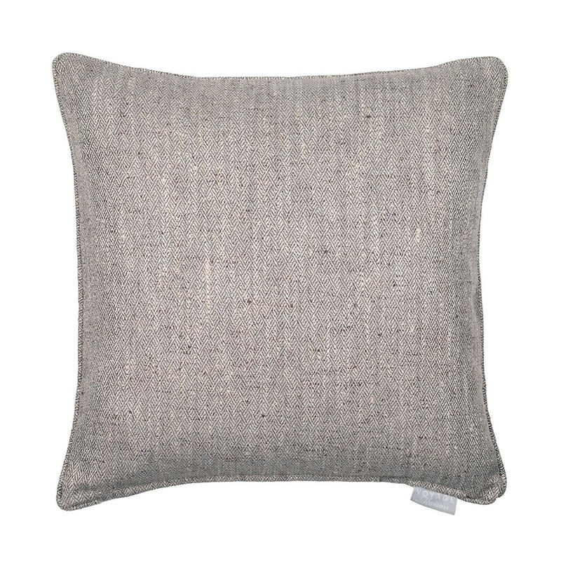 Jedburgh Mushroom Woven Herringbone Cushion - 50x50cm