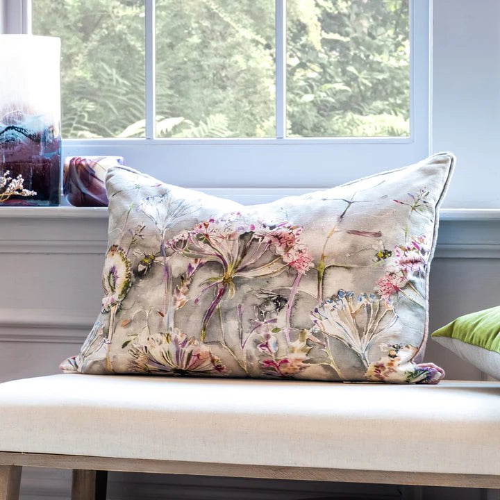 Voyage Maison Interior Design Range Langdale Floral Printed Feather Cushion - 65x45cm