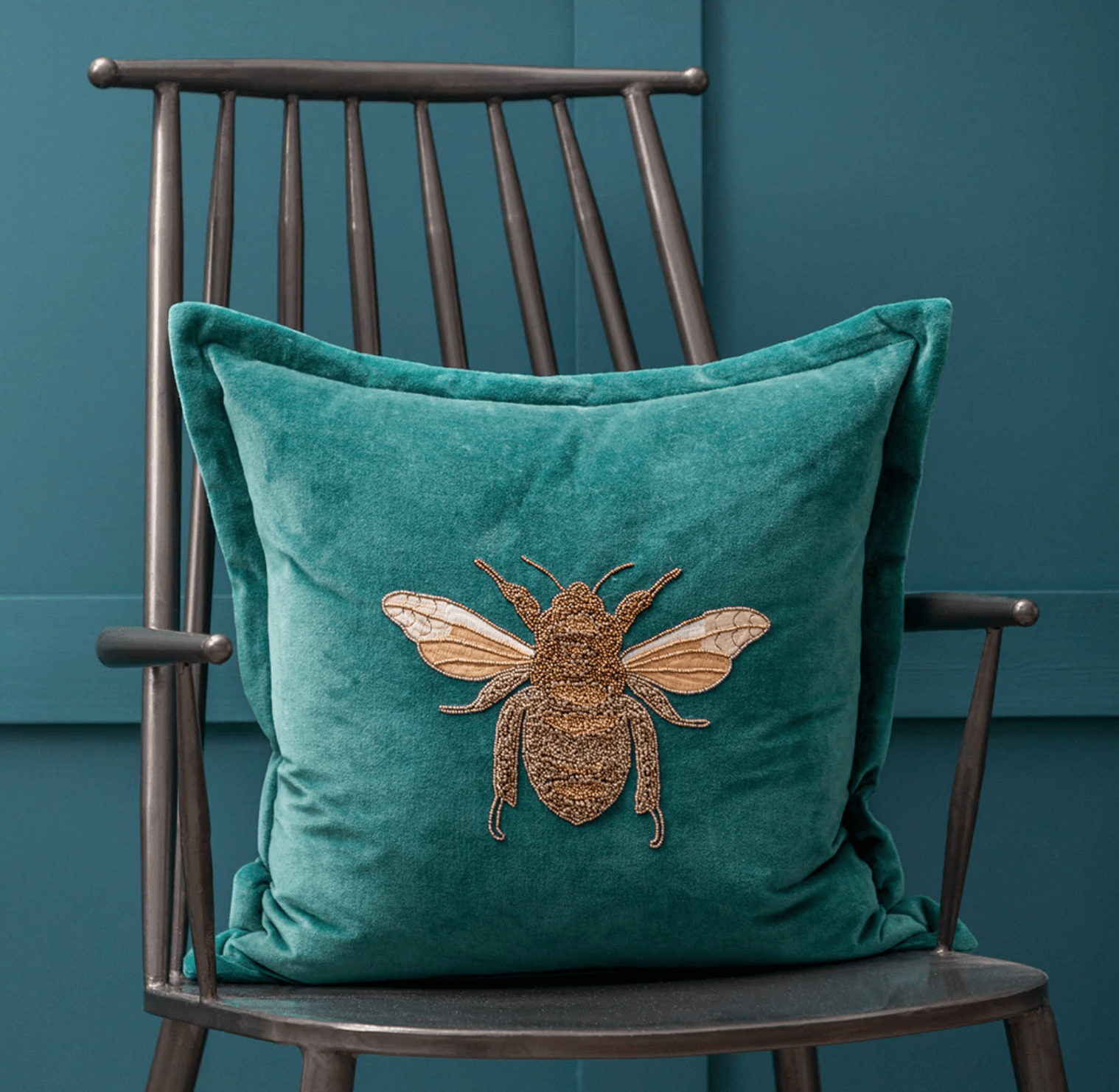 Voyage Maison Interior Design Range Layla Teal Velvet Cushion - 50x50cm