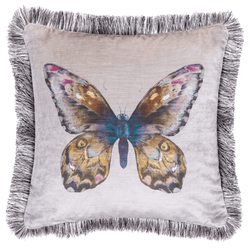 Lenore Printed Cushion Silver by Voyage Maison