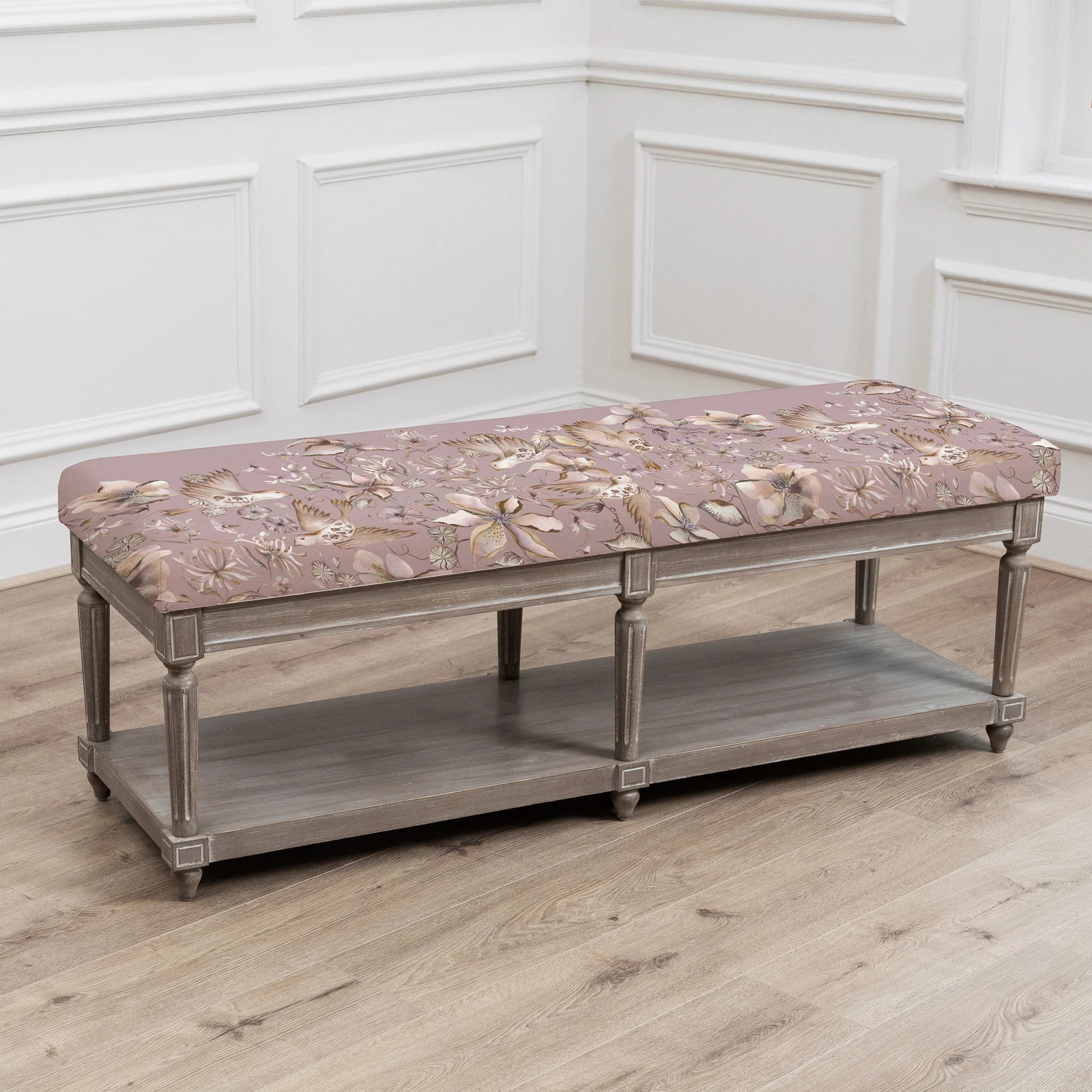 Voyage Maison Interior Design Range Matilda Bench in Floella Viola