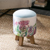 Voyage Maison Interior Design Range MONTY ROUND FOOTSTOOL FAIRYTALE BRISTLES DAMSON