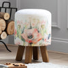 Voyage Maison Interior Design Range MONTY ROUND FOOTSTOOL PAPAVERA SWEETPEA