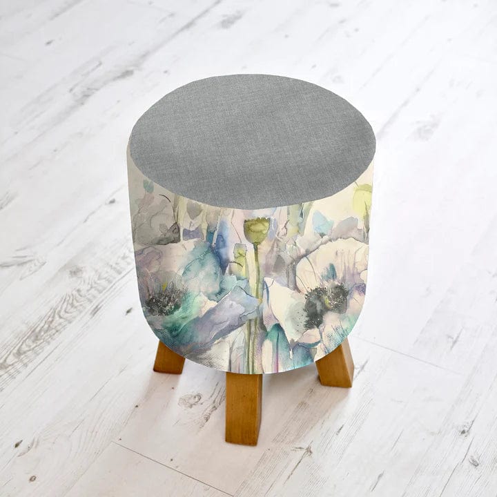 Voyage Maison Interior Design Range MONTY ROUND FOOTSTOOL PAPAVERA VERONICA