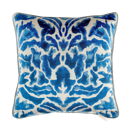 Voyage Maison Interior Design Range Nikko Cobalt Velvet (Damask style) Cushion - 50x50cm