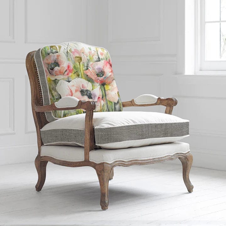 Voyage Maison Interior Design Range Oak colour frame / Papavera Sweetpea FLORENCE (Louis style) CHAIR various fabric designs to choose from