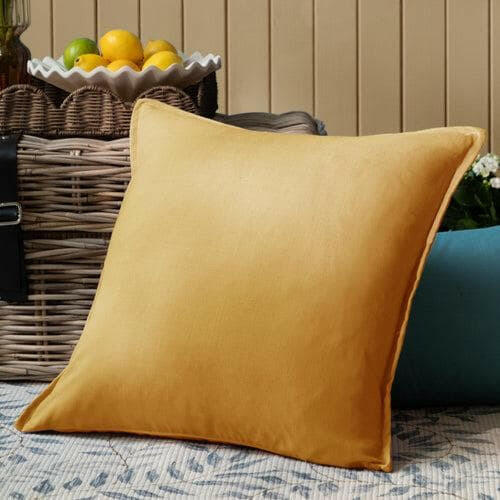 Voyage Maison Interior Design Range Ochre ALFRESCO OUTDOOR SQUARE OXFORD CUSHION (4 colours to choose from)