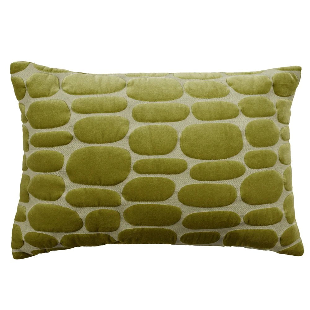 Voyage Maison Interior Design Range Olive Boulder Embroidered Cushion 40x60cm (Available in 8 colours)