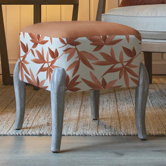 Voyage Maison Interior Design Range Ralf Square Footstool Silverwood (choose from 2 colours)
