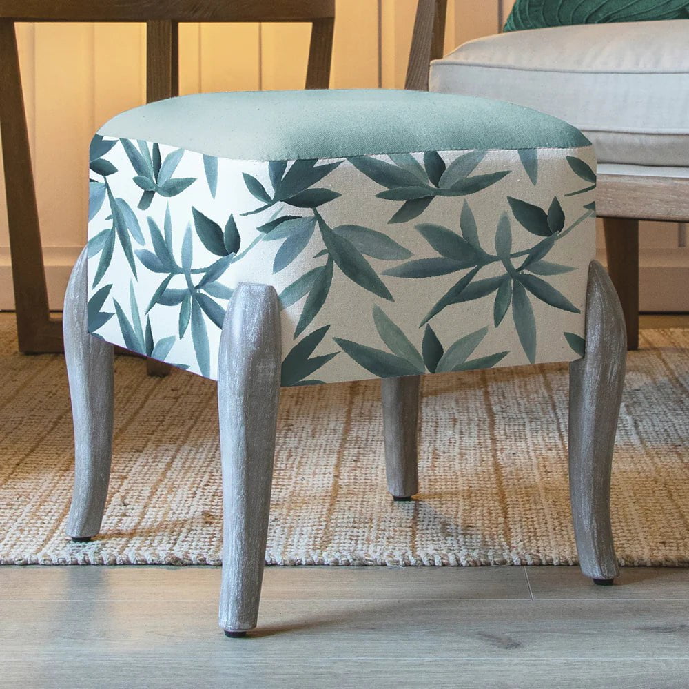 Voyage Maison Interior Design Range Ralf Square Footstool Silverwood (choose from 2 colours)