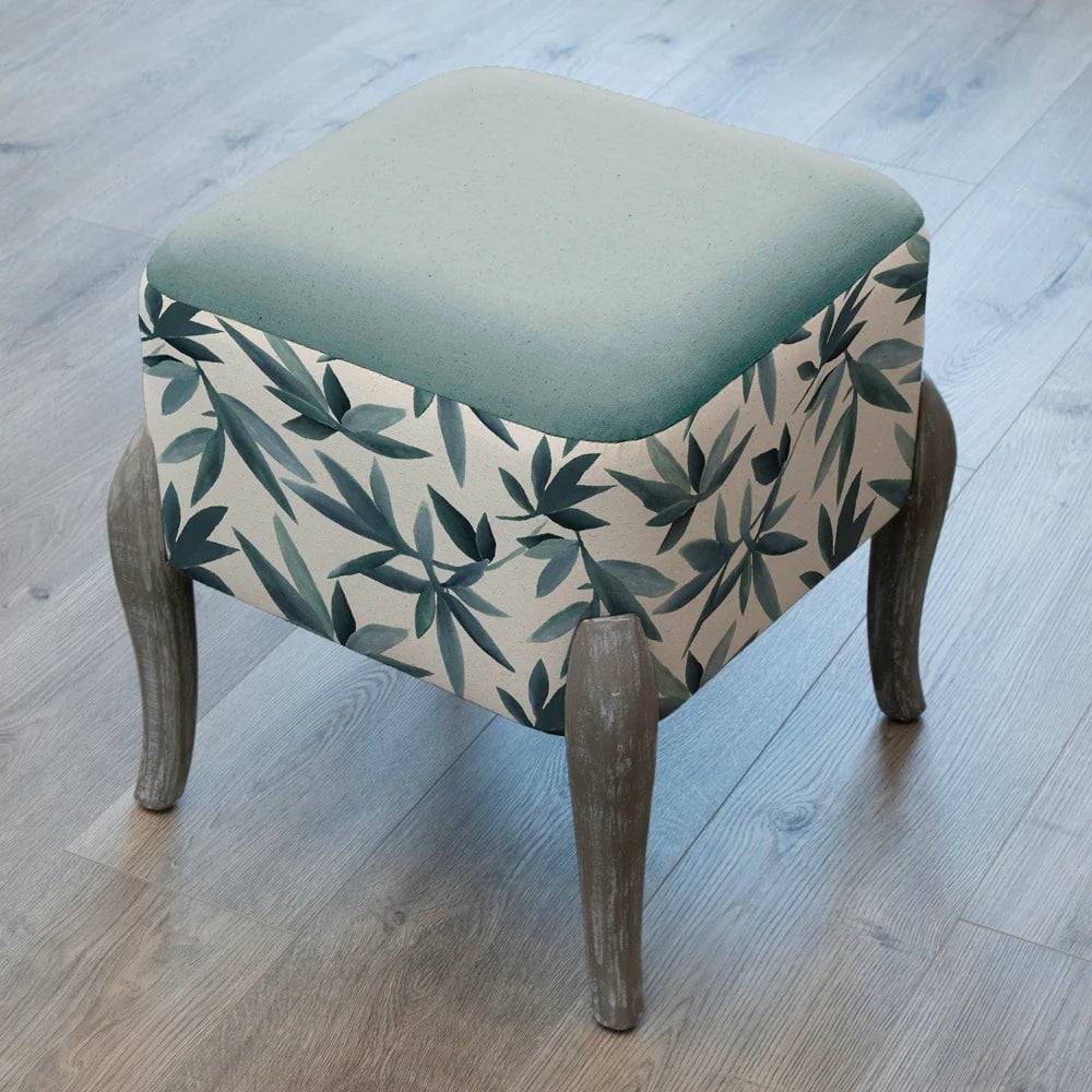 Voyage Maison Interior Design Range River Ralf Square Footstool Silverwood (choose from 2 colours)