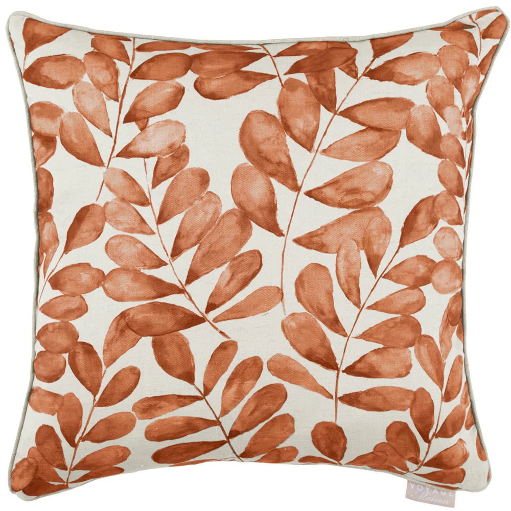 Voyage Maison Interior Design Range Rowan Printed Cushion Amber 50x50cm