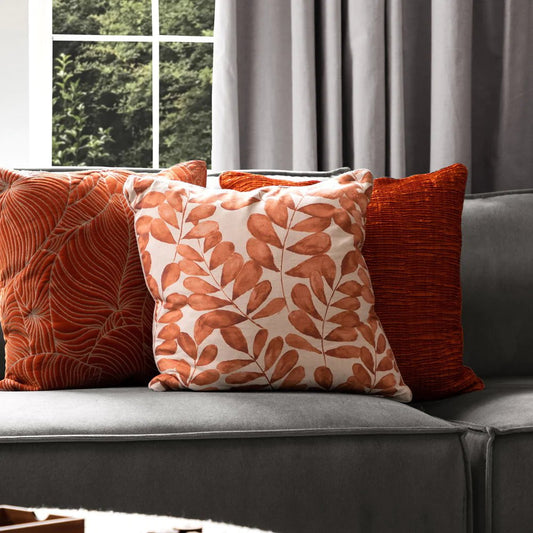 Voyage Maison Interior Design Range Rowan Printed Cushion Amber 50x50cm
