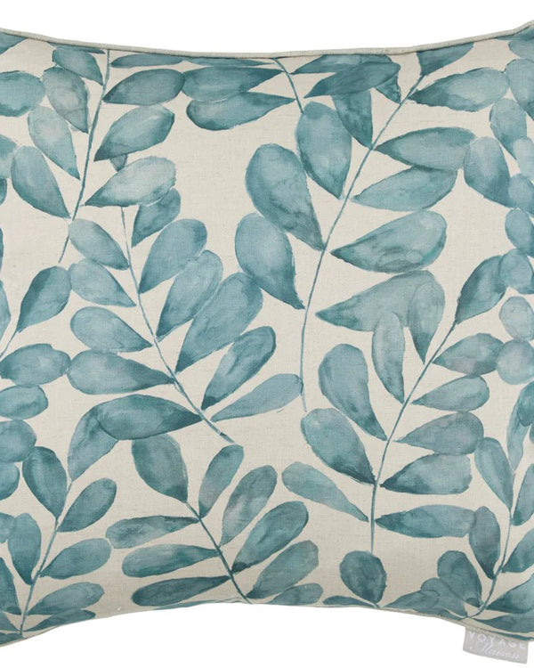 Rowan Printed Cushion Aqua by Voyage Maison