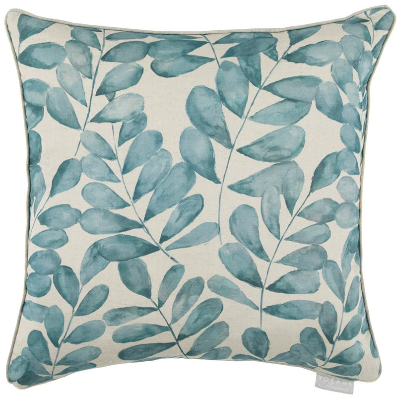 Rowan Printed Cushion Aqua by Voyage Maison