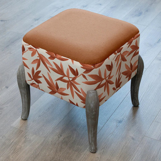 Voyage Maison Interior Design Range Sienna Ralf Square Footstool Silverwood (choose from 2 colours)