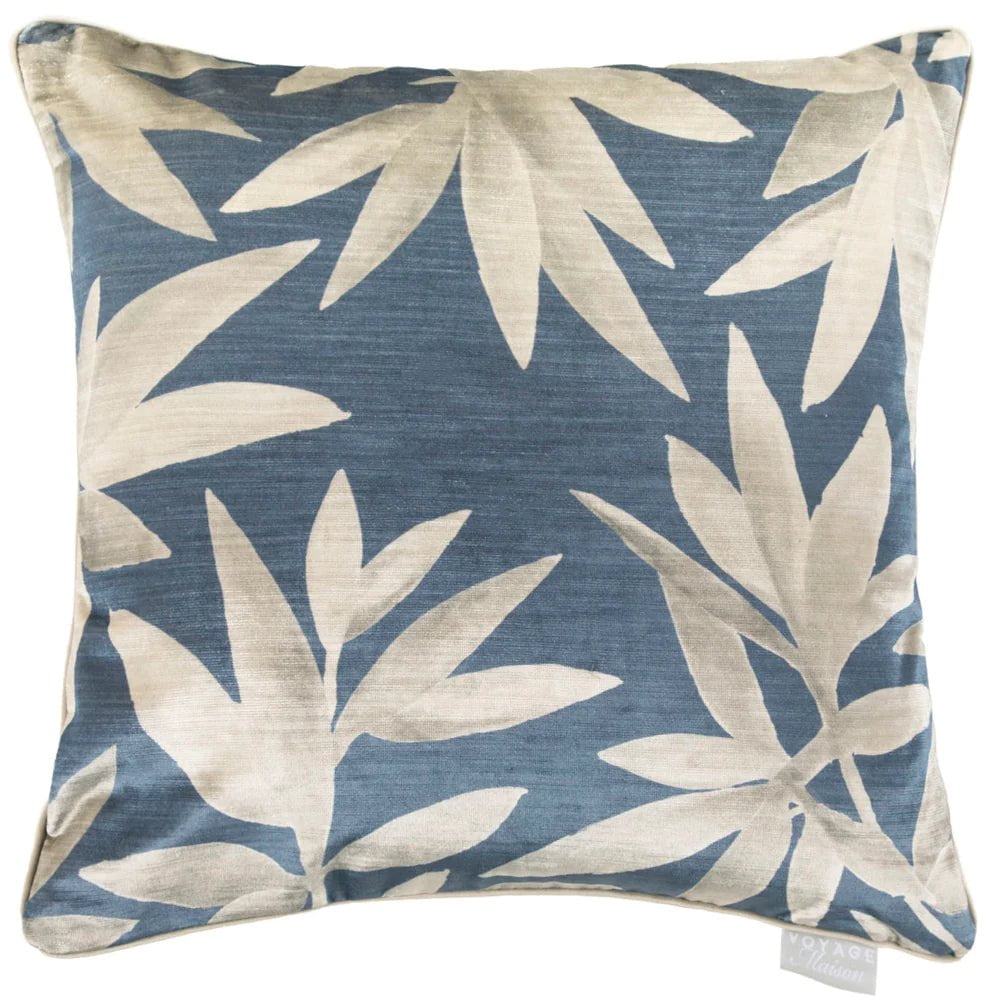 Voyage Maison Interior Design Range Silverwood Velvet Feather Cushion Ocean 50x50cm