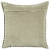 Voyage Maison Interior Design Range STITCH EMBROIDERED FEATHER VELVET CUSHION QUARTZ - 50x50cm