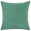 Voyage Maison Interior Design Range STITCH EMBROIDERED FEATHER VELVET CUSHION SEAFOAM - 50x50cm