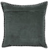 Voyage Maison Interior Design Range STITCH EMBROIDERED FEATHER VELVET CUSHION STORM - 50x50cm