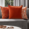 Voyage Maison Interior Design Range STITCH EMBROIDERED FEATHER VELVET CUSHION SUNSET - 50x50cm