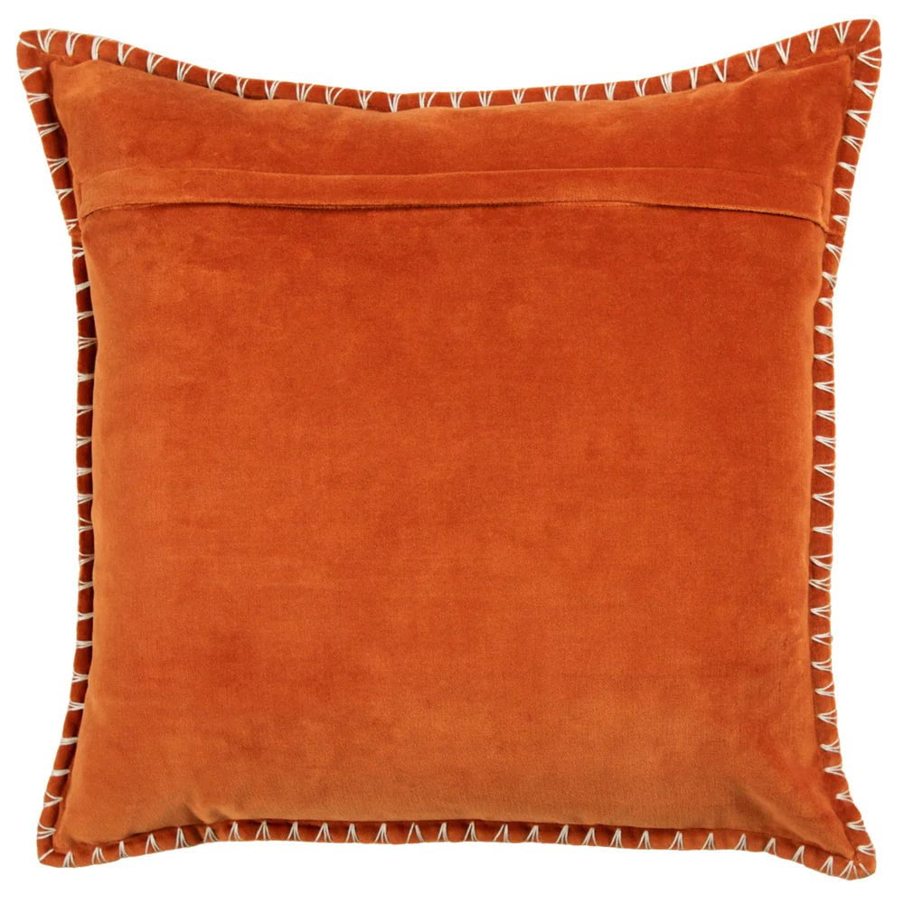 Voyage Maison Interior Design Range STITCH EMBROIDERED FEATHER VELVET CUSHION SUNSET - 50x50cm