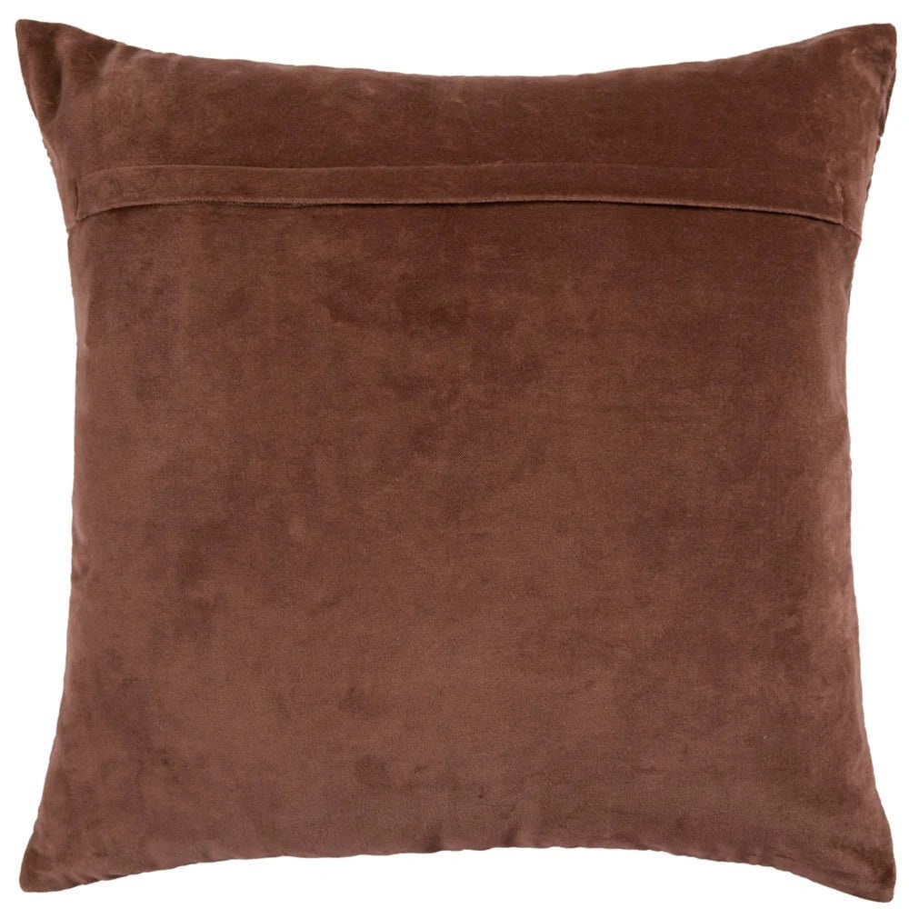 Voyage Maison Interior Design Range Taro Embroidered Persimmon Velvet Cushion - 50x50cm