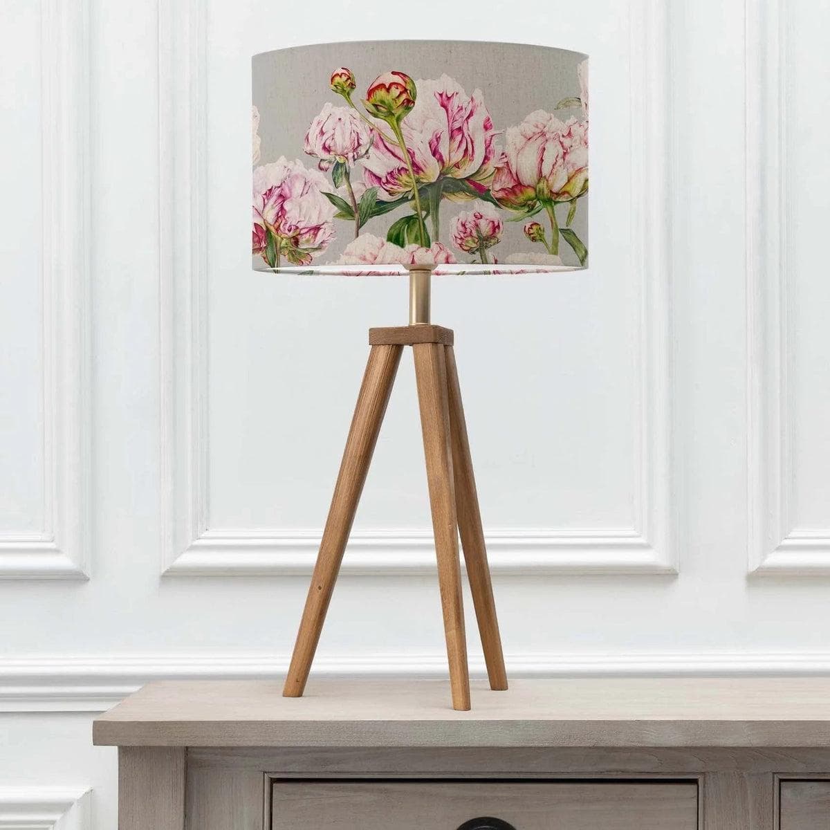 Voyage Maison Marie Burke Heligan Grey Fuchsia shade and Aratus table lamp