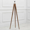 Voyage Maison Nut Aratus Nut or Grey Wash Tripod Floor Lamp with Elysium Sapphire Storm Shade Bundle