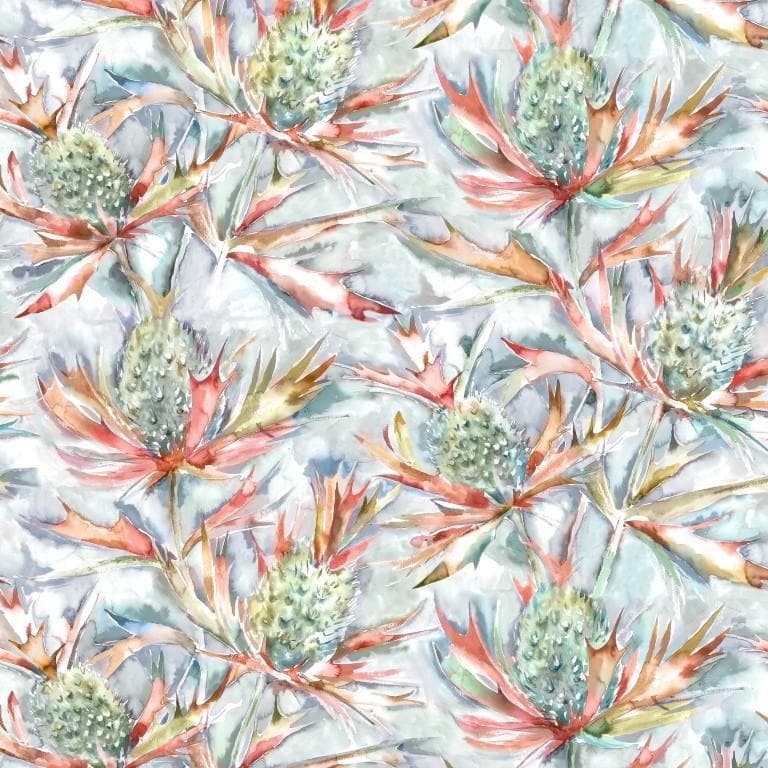 BRAITHWAITE PRINTED RESIN OIL CLOTH FABRIC (BY THE METRE) RUSSET by Voyage Maison