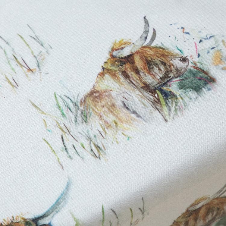 HIGHLAND COO RESIN OIL CLOTH FABRIC (BY THE METRE) NATURAL by Voyage Maison