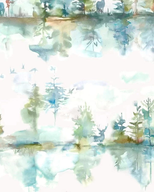 WILDERNESS PRINTED RESIN OIL CLOTH FABRIC (BY THE METRE) TOPAZ by Voyage Maison