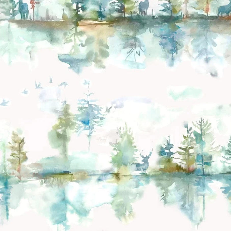 WILDERNESS PRINTED RESIN OIL CLOTH FABRIC (BY THE METRE) TOPAZ by Voyage Maison