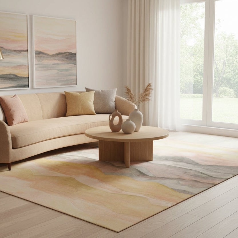 Voyage Maison (Riva Home) Designer Rugs Arizona Printed Wool Rug Yellow by Voyage Maison