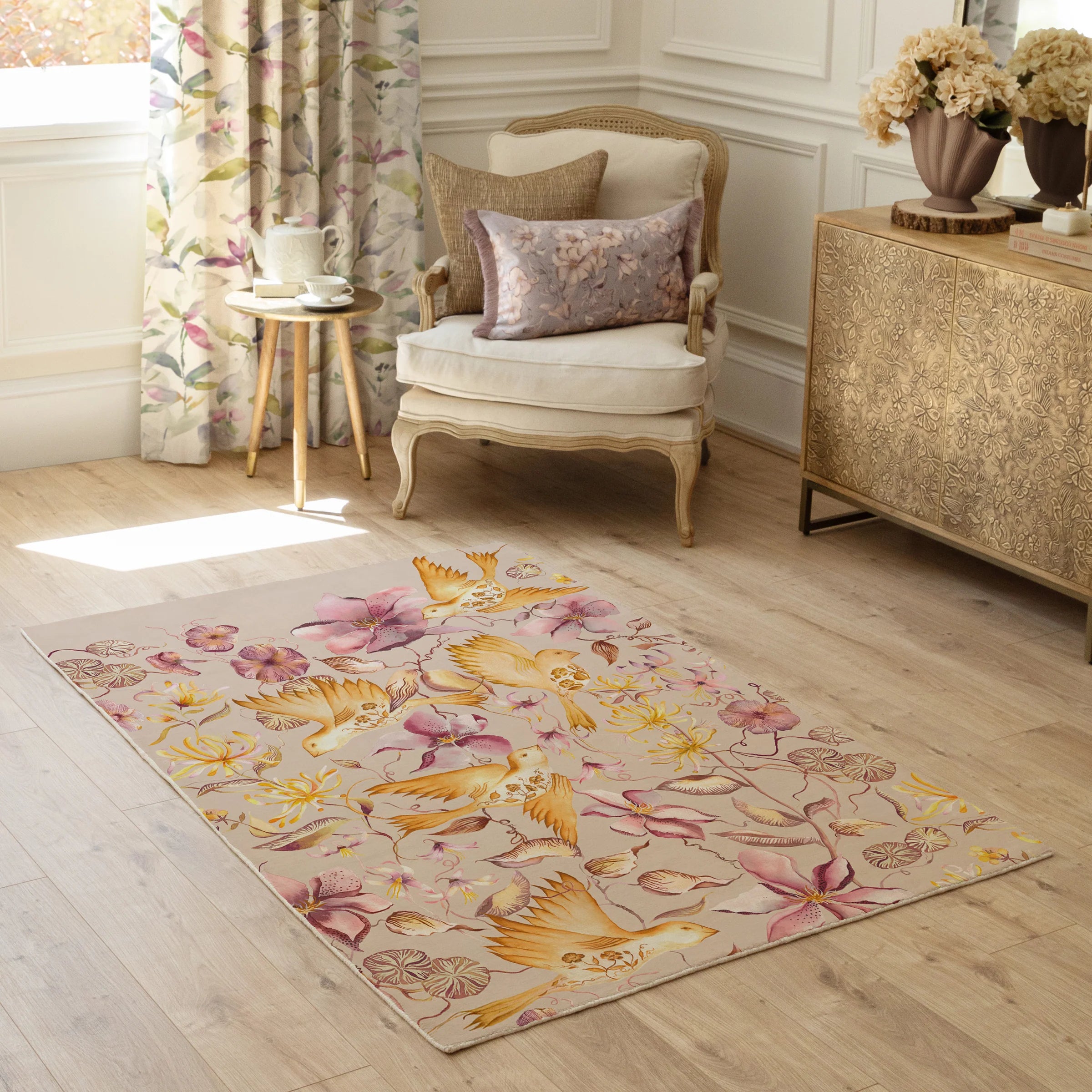 Voyage Maison (Riva Home) Designer Rugs Floella Printed Rug in Primrose