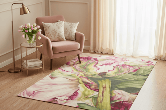 Voyage Maison (Riva Home) Designer Rugs Marie Burke Heligan Printed Viscose Rug Fuchsia by Voyage Maison