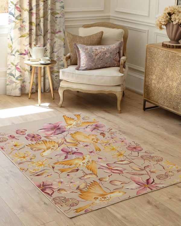 Floella Printed Viscose Rug Primrose by Voyage Maison