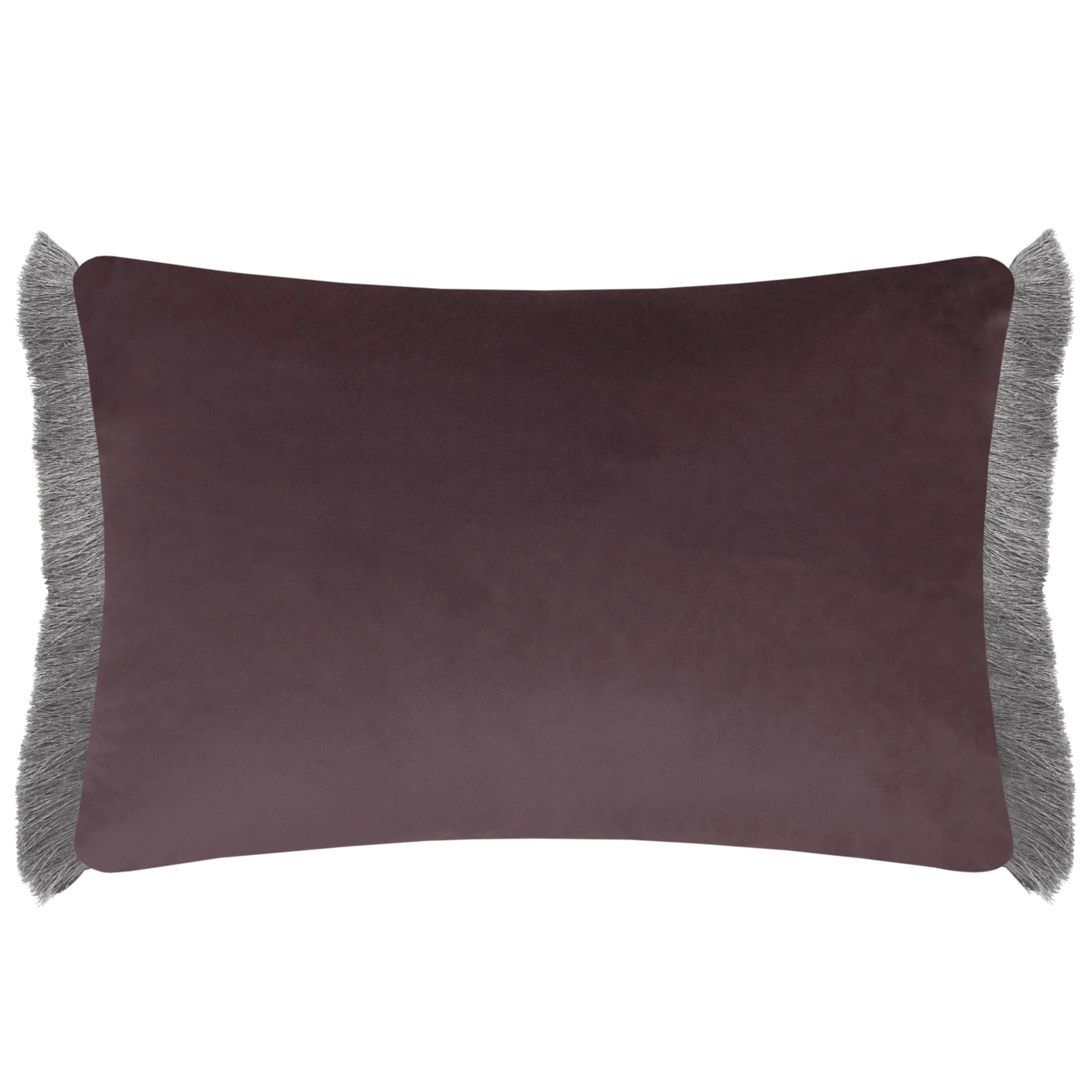 Voyage Maison (Riva Home) Interior Design Range Daphne Printed Ruche Fringe Cushion in Viola