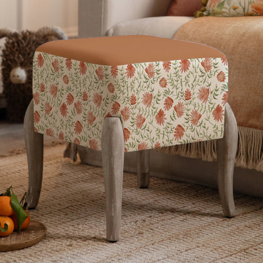 Voyage Maison (Riva Home) Interior Design Range Elai Terracotta Voyage Maison Elai Printed Ralf Footstool