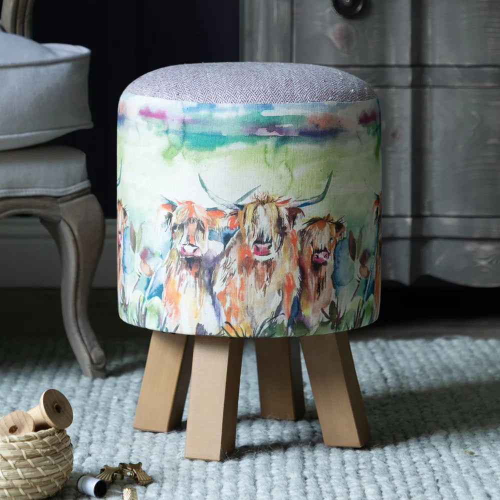 Voyage Maison (Riva Home) Interior Design Range Monty Round Footstool Heilan Herd