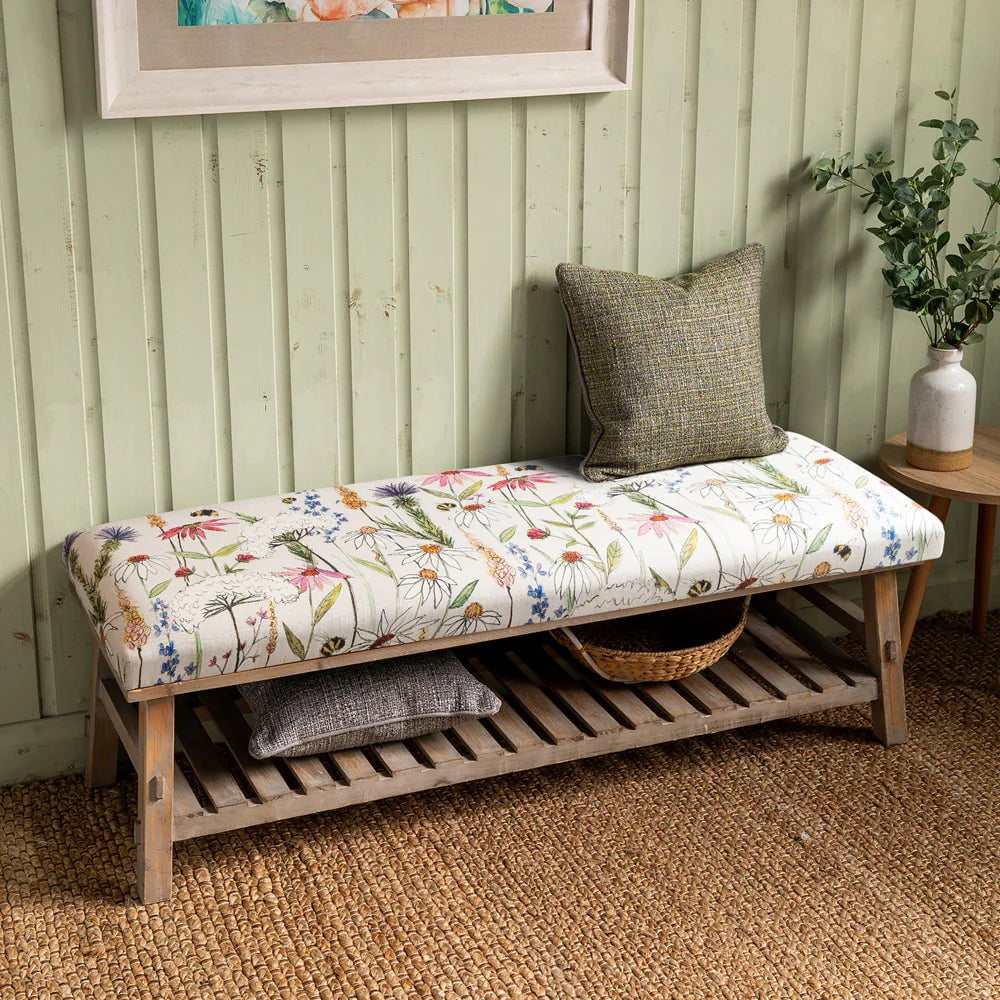 Voyage Maison (Riva Home) Interior Design Range Rupert Bench in Hermione Linen