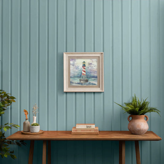 Voyage Maison (Riva Home) Interior Design Range Voyage Maison Lighthouse Framed Print Birch/Sunset 46x46cm