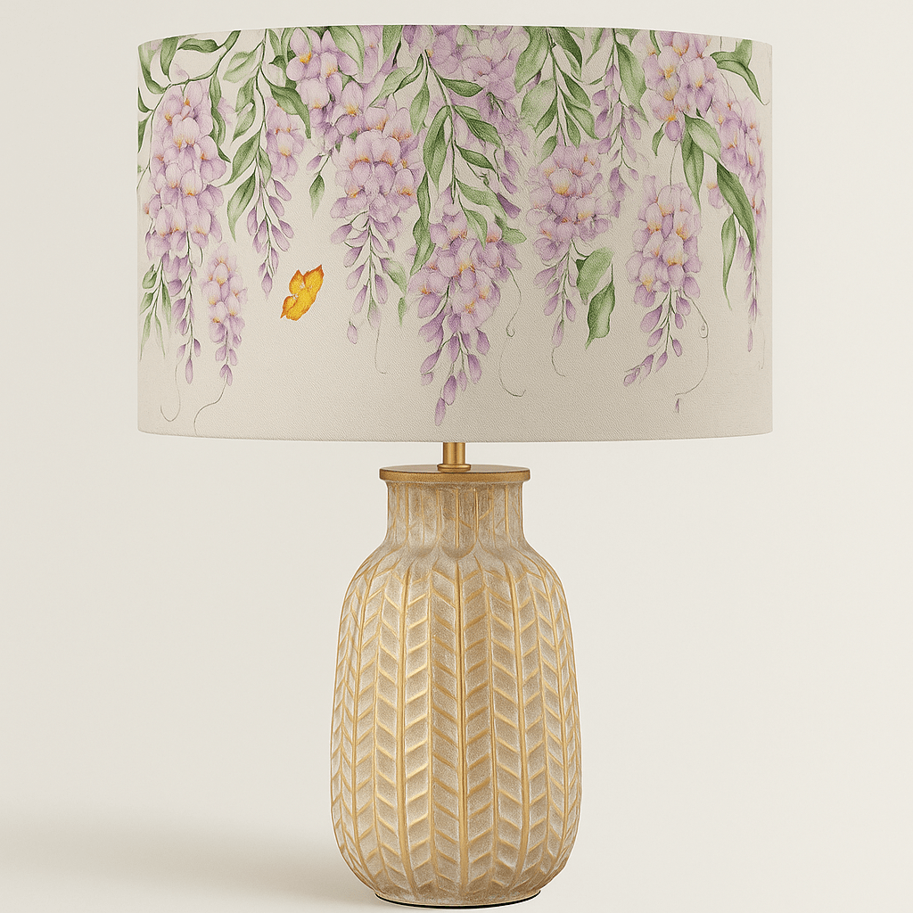 Voyage Maison (Riva Home) MARIPOSA EVA & EVANORA COMPLETE TABLE LAMP – CREAM/WHITEWASH GOLD  by Voyage Maison