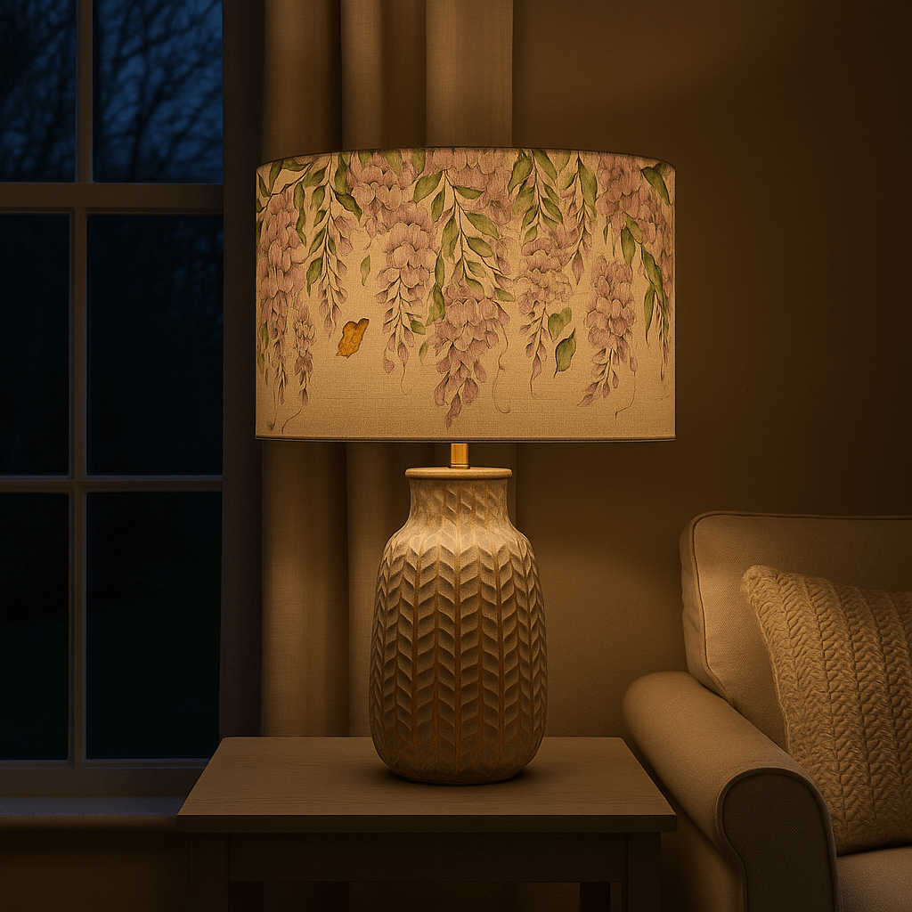 Voyage Maison (Riva Home) MARIPOSA EVA & EVANORA COMPLETE TABLE LAMP – CREAM/WHITEWASH GOLD  by Voyage Maison