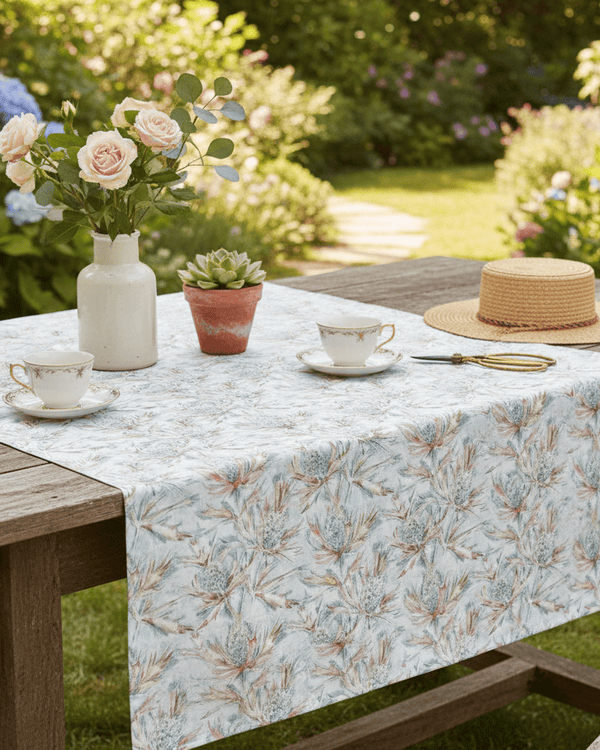 BRAITHWAITE PRINTED RESIN OIL CLOTH FABRIC (BY THE METRE) RUSSET by Voyage Maison
