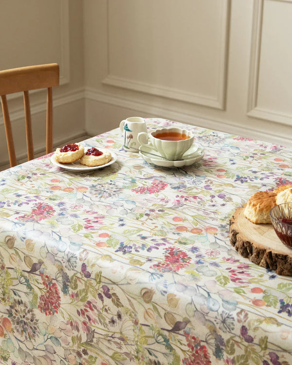 HEDGEROW PRINTED RESIN OIL CLOTH FABRIC (BY THE METRE) NATURAL
 by Voyage Maison